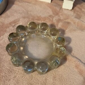 Vintage anchor HockingGlass Ashtray with Bubble Design